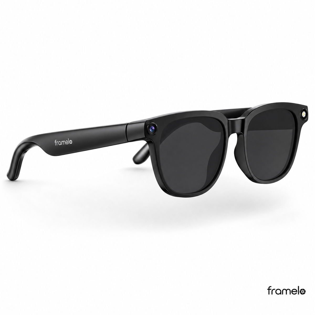Framelo Black Square AI Smart Glasses