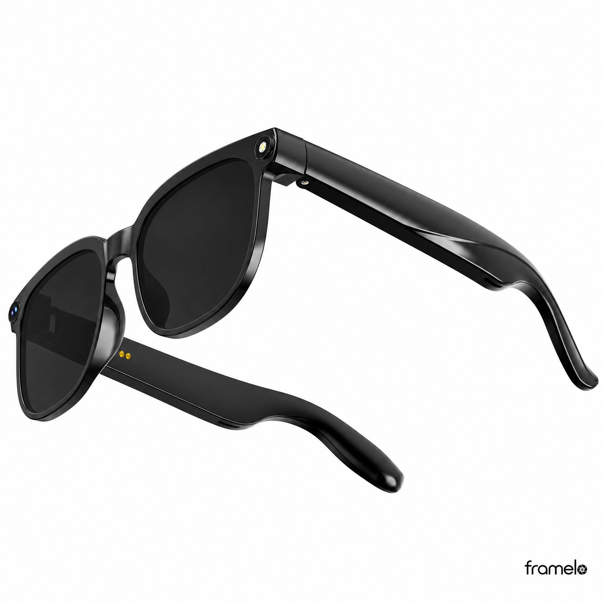 Framelo Black Square AI Smart Glasses