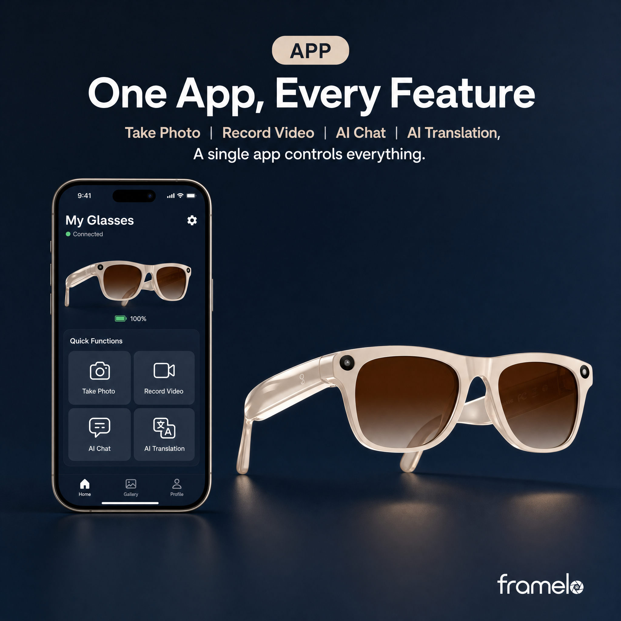 Framelo Classic companion app callout