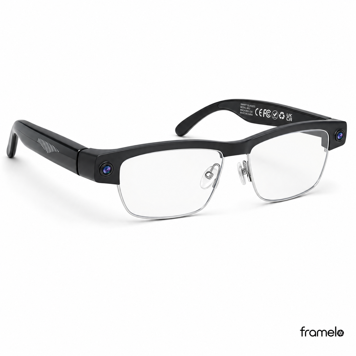 Framelo Half-Rim AI Smart Glasses