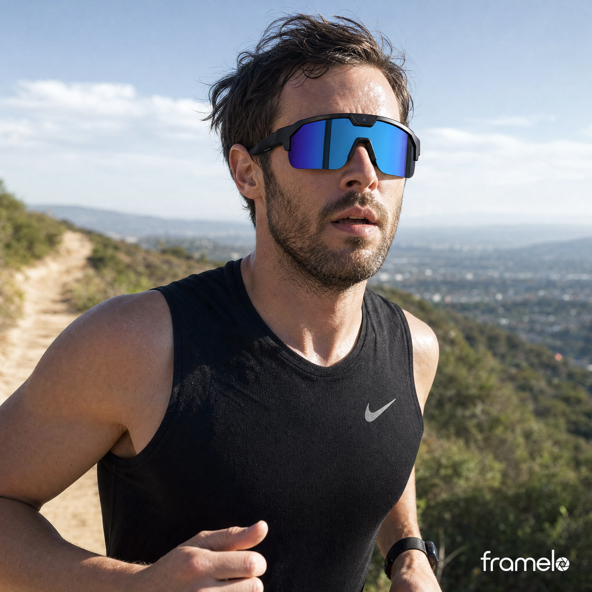 Framelo Sport worn by a runner