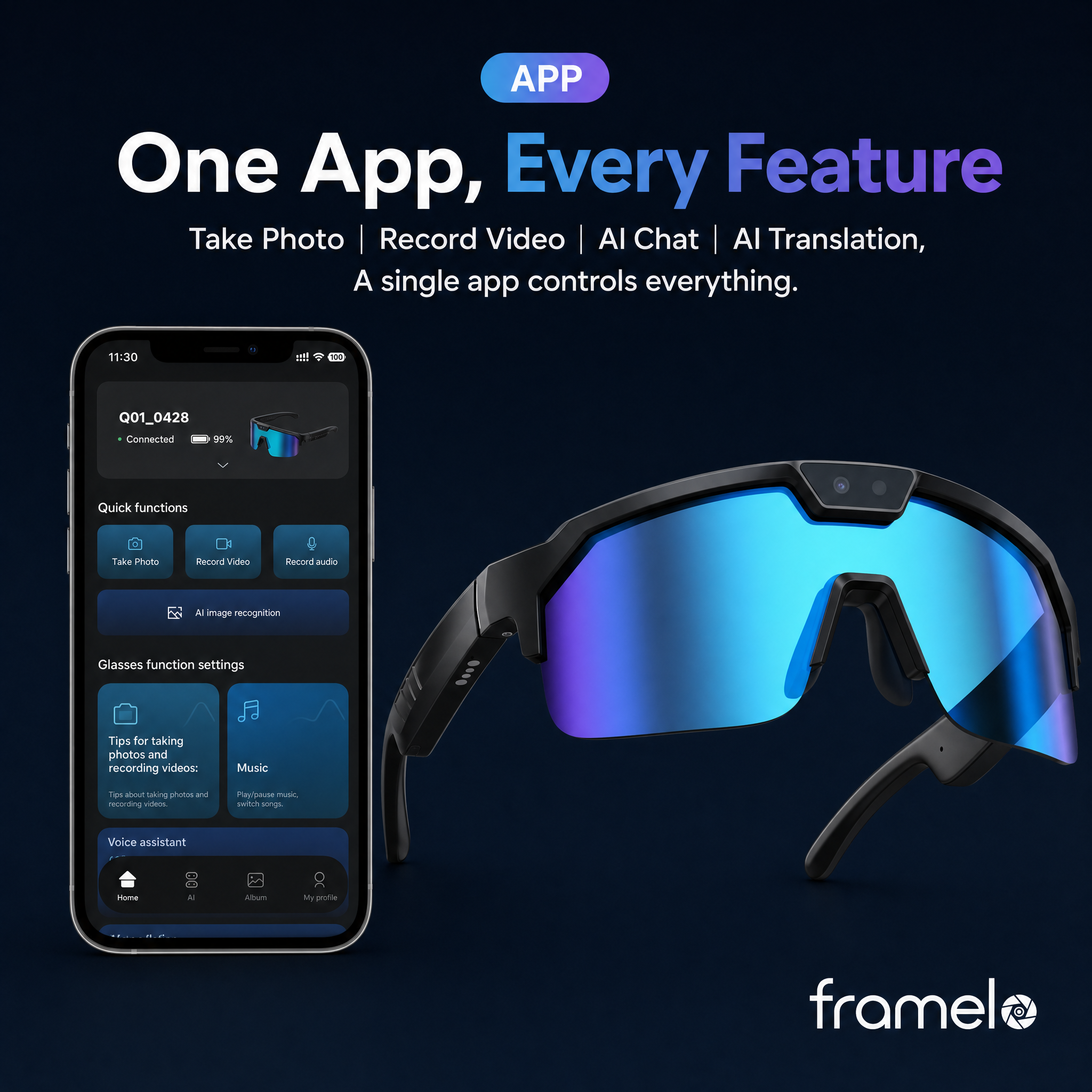 Framelo Sport companion app callout